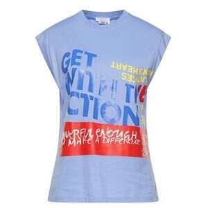 Corita Kent Graphic print Cotton jersey T shirt In Tender Blue M